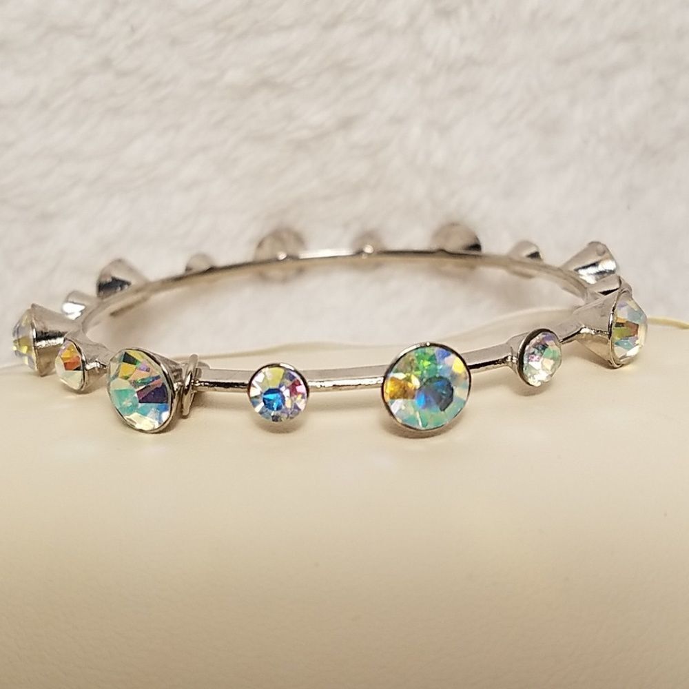 Natasha Silver Rhinestone Bracelet